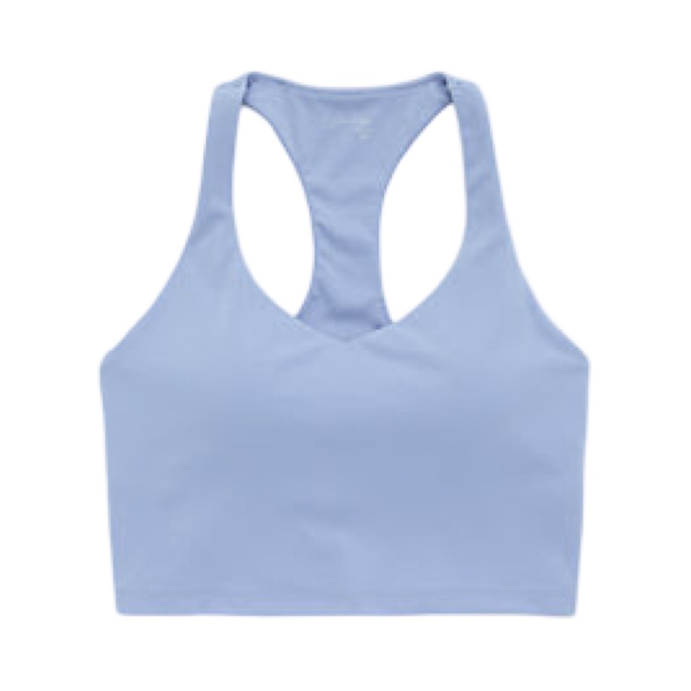 OFFLINE By Aerie Real Me Low Key Racerback Sports Bra in Monaco Blue color